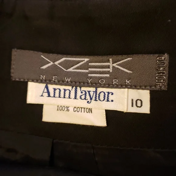ANN TAYLOR Black Cotton Suit - Picture 10 of 12